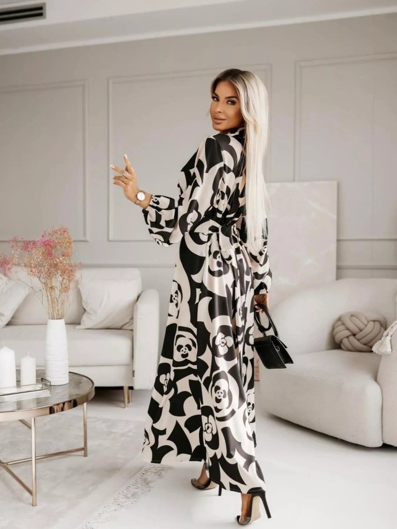 Printed Button Front Maxi Shirt Dress - product image 14