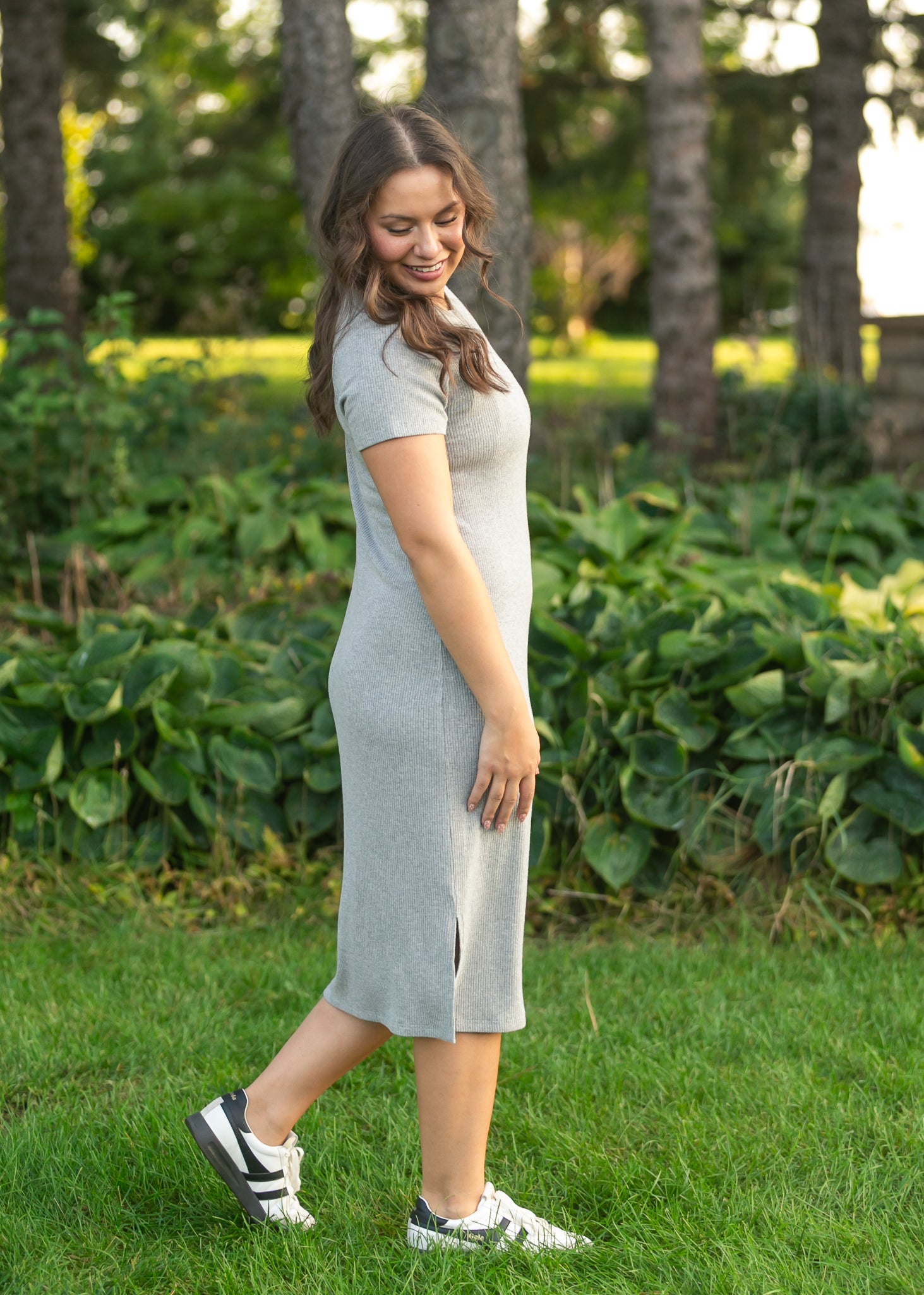 Baylor Gray Ribbed T-shirt Dress - product image 11
