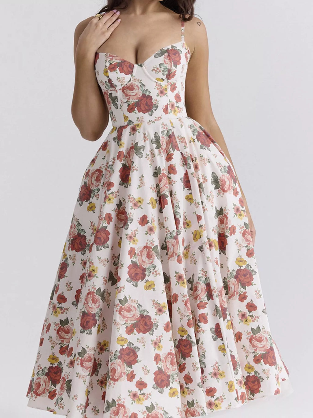 Sweetheart Neck A-Line Midi Dress - product image 17