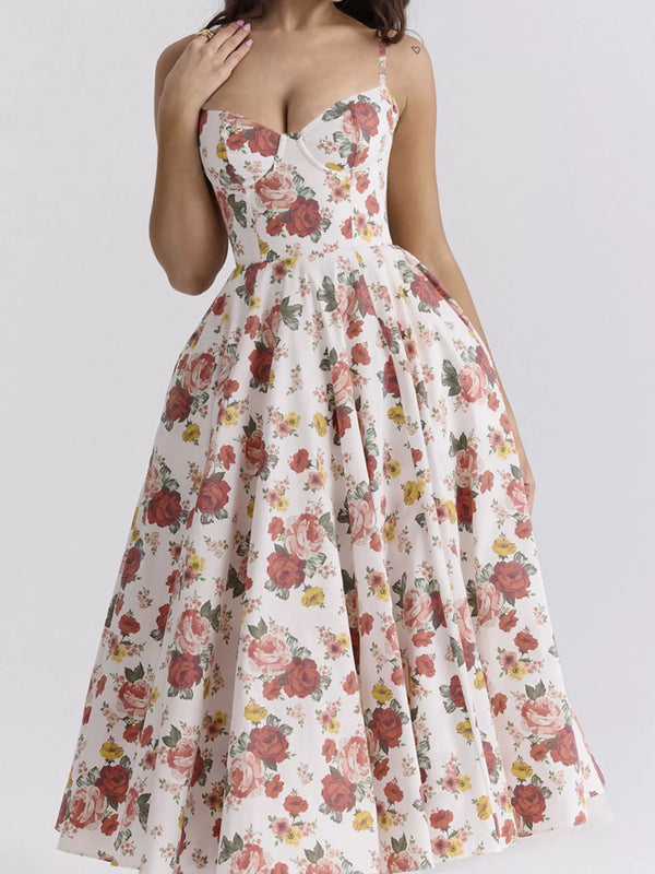 Sweetheart Neck A-Line Midi Dress - product image 17