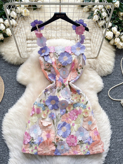 Floral Tie Waist Mini Dress - Shopiebay women's boutique