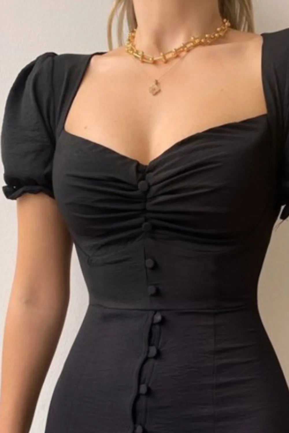 Sweetheart Neck Short Sleeve Dress - product image 6