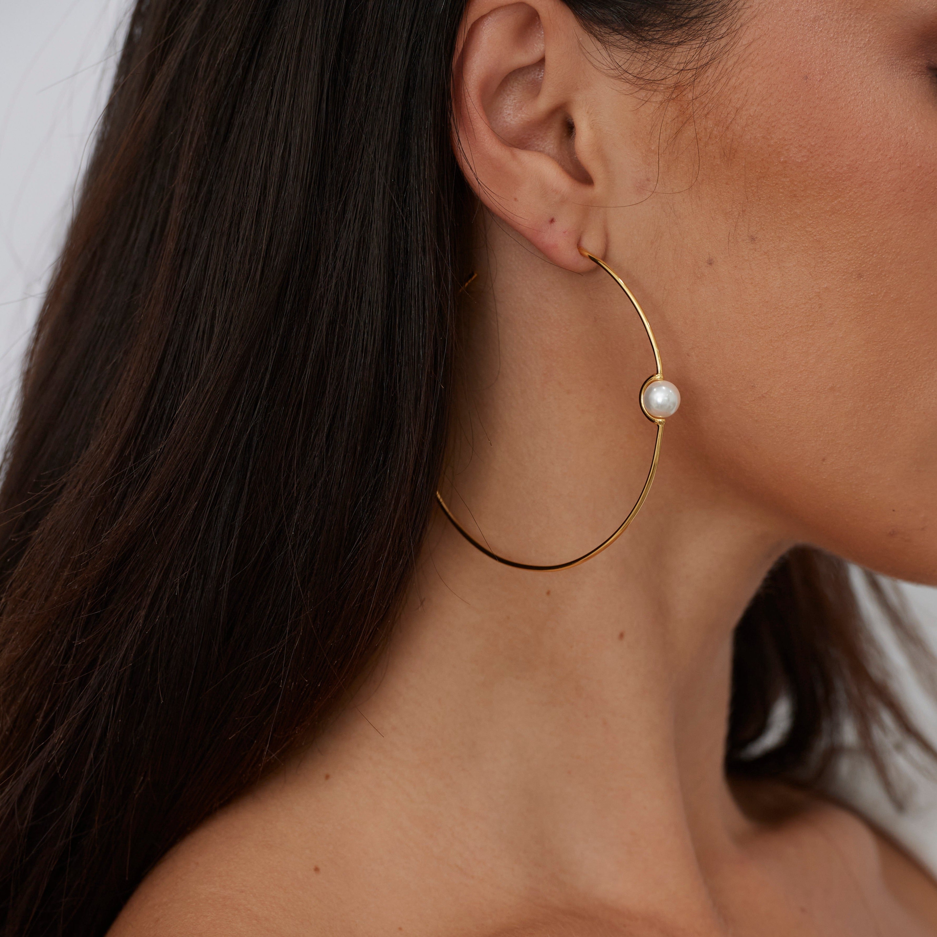 Belize Pearl Hoop Secondary image