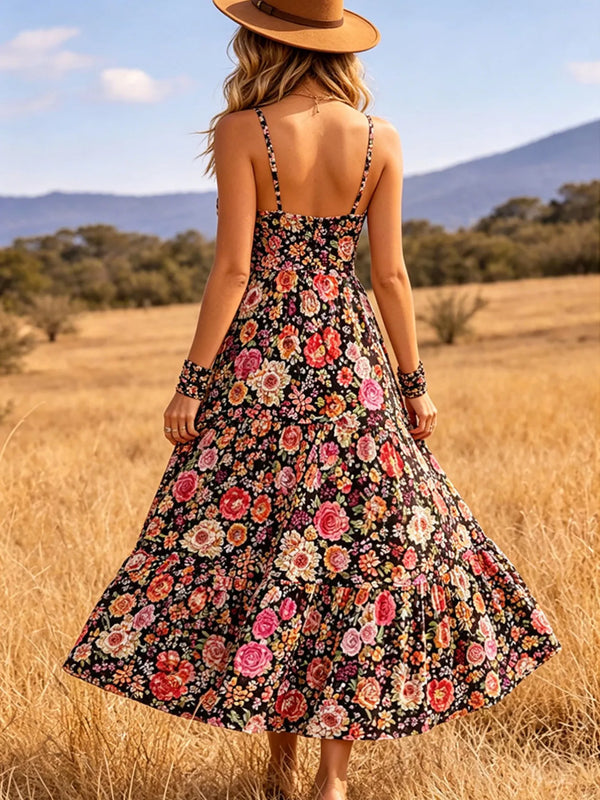 Floral Print V-Neck Midi Dress - product image 6