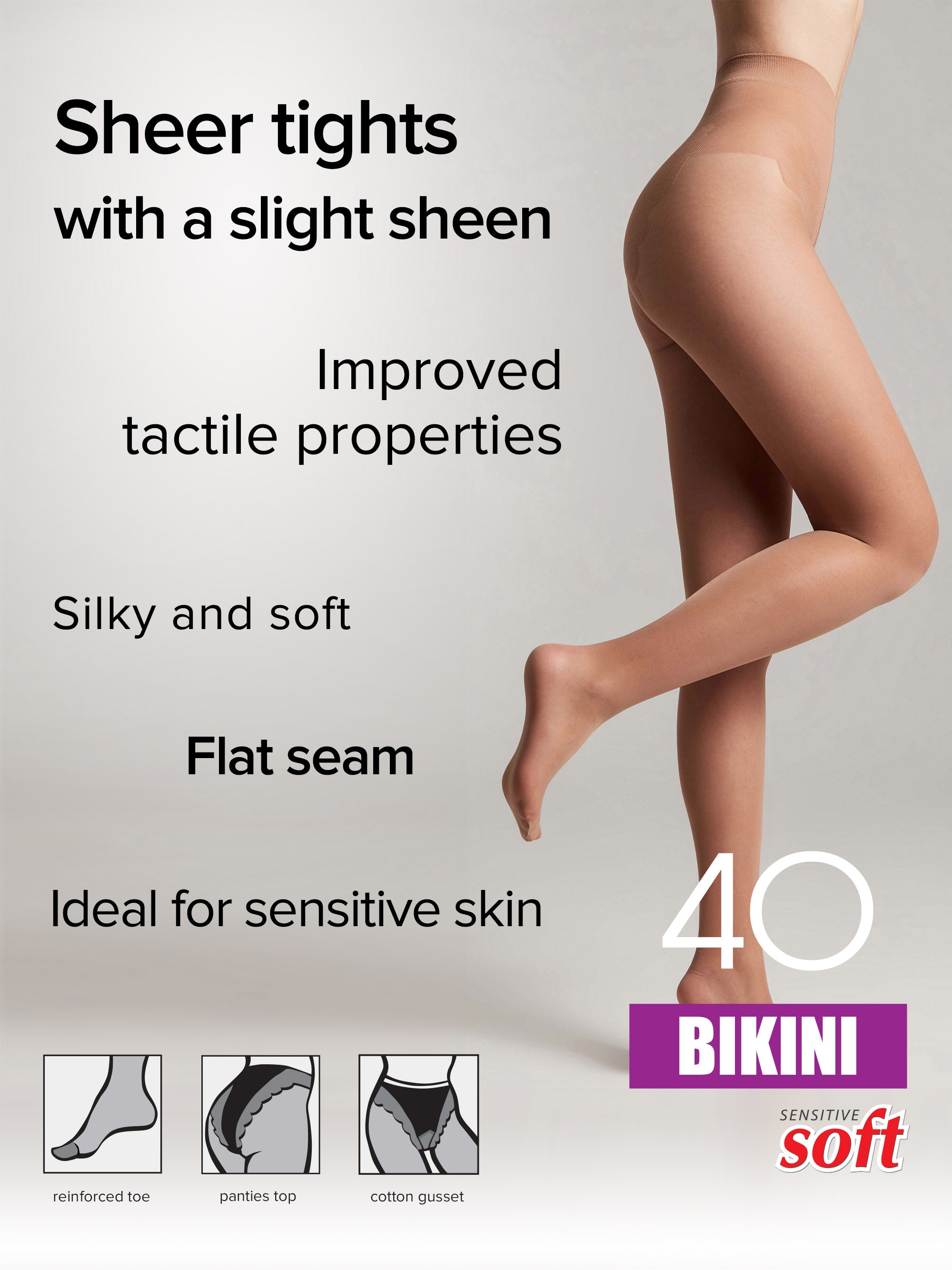 Tights Conte Bikini 40 Den - Ajour Top Secondary image