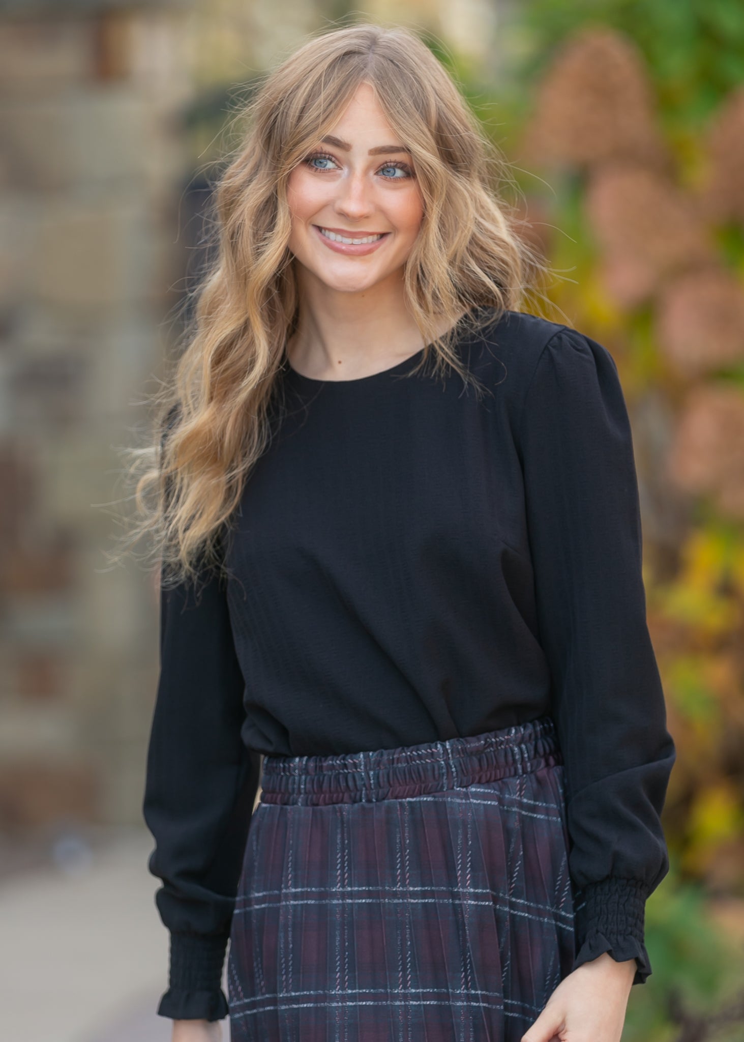 Inherit Blake Blouse & Abbie Skirt Set – Blake Cinched Sleeve Blouse