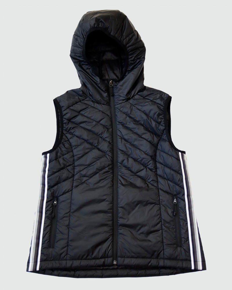 Powerstripe Eco-Friendly Down Hooded Vest Secondary image
