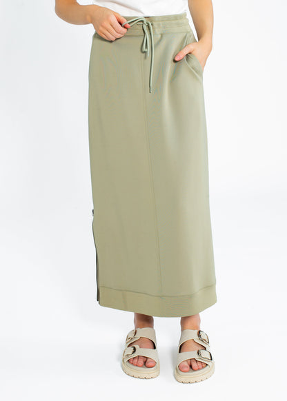 Bradi Side Zipper Athletic Midi Skirt