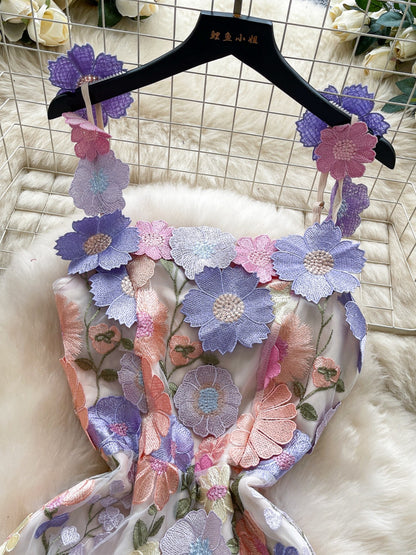 Floral Tie Waist Mini Dress view 3 - Shopiebay