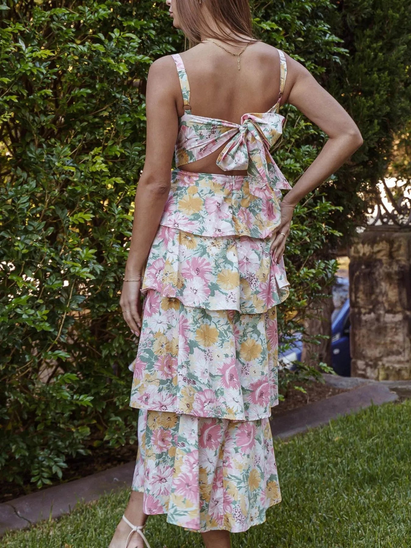 Floral Layered Ruffle Maxi Dress Secondary image