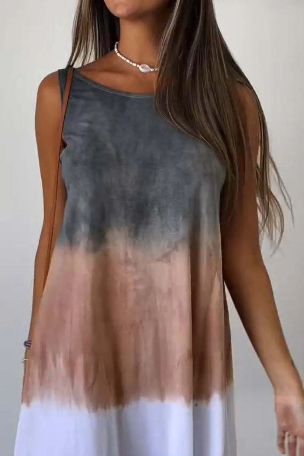Tie-Dye Sleeveless Mini Tank Dress view 9 - Shopiebay