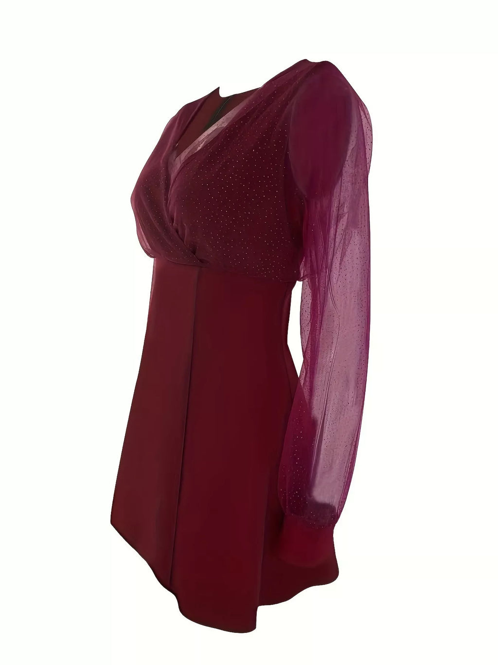Glitter Mesh Long Sleeve Mini Dress - product image 6
