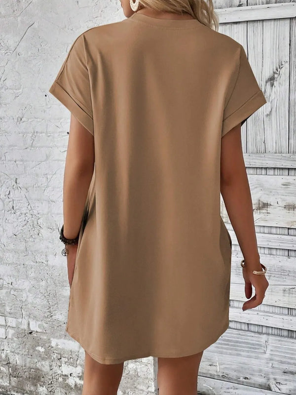 Round Neck Short Sleeve Mini Dress - product image 9