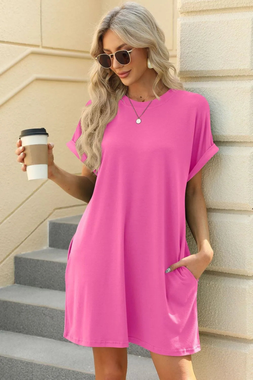 Florira Short Sleeve Mini Dress with Pockets - product image 3