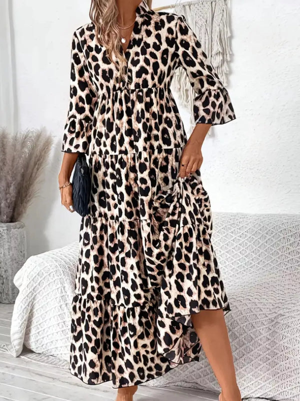 Leopard 3/4 Sleeve Midi Dress - product image 8