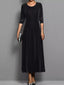 Velvet Long Sleeve A-Line Dress