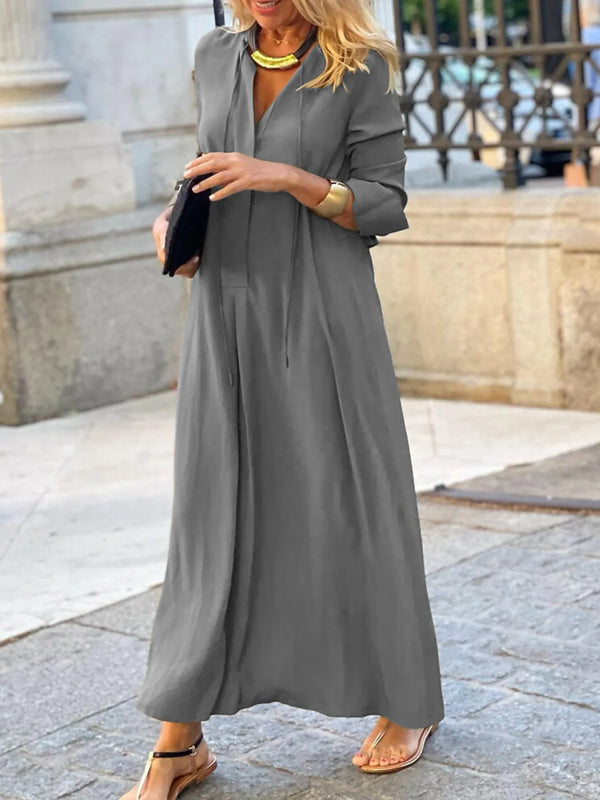 Solid Color Maxi Shirt Dress - product image 13