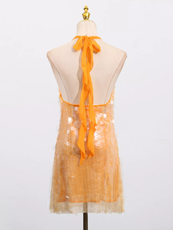 Sequin Halter Neck Mini Dress - product image 17