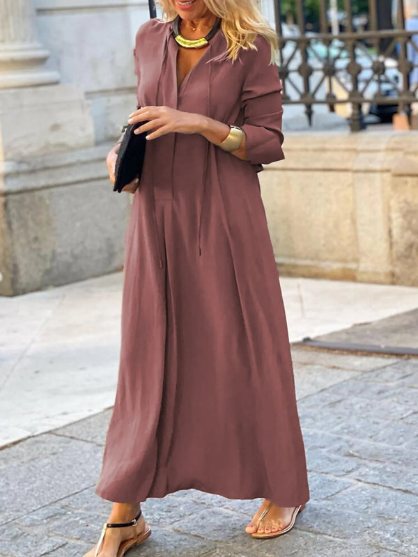 Solid Color Maxi Shirt Dress - product image 7