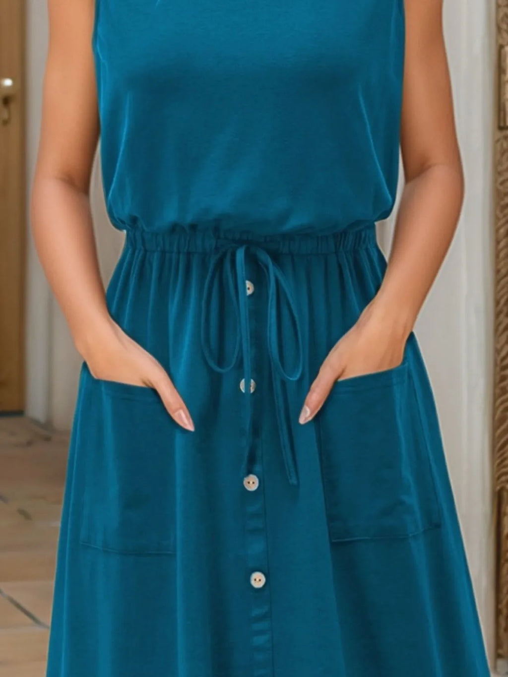 Round Neck Sleeveless Tank Dress - product image 12