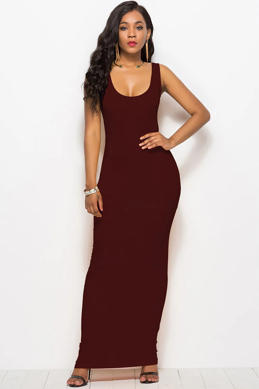 Scoop Neck Wide Strap Maxi Dress - product image 34