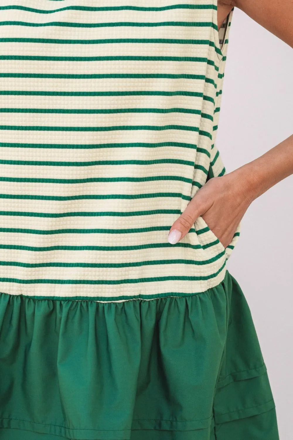 Stripe Woven Sleeveless Mini Dress view 6 - Shopiebay