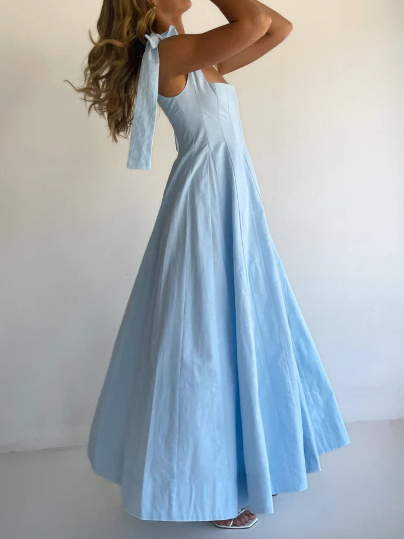 Gradient Tie Shoulder Maxi Dress - product image 5