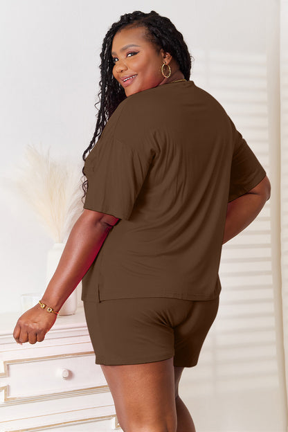 Basic Bae Full Size Soft Rayon Half Sleeve Top and Shorts Set view 12 - Shopiebay