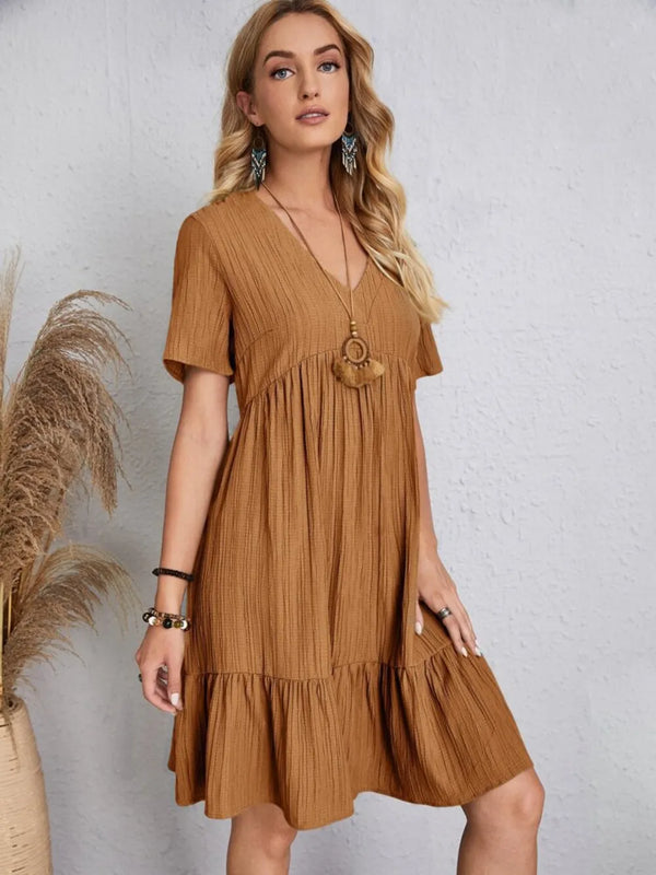 V-Neck Short Sleeve Dress - product image 7
