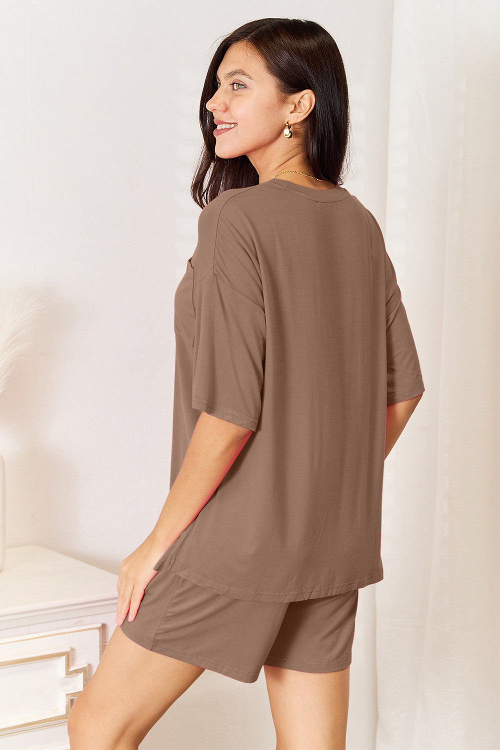 Basic Bae Soft Rayon Half Sleeve Top and Shorts Set - product image 14