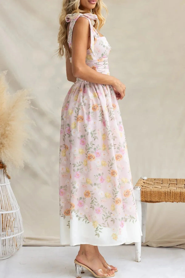 Printed Tie Shoulder Midi Cami Dress - product image 3
