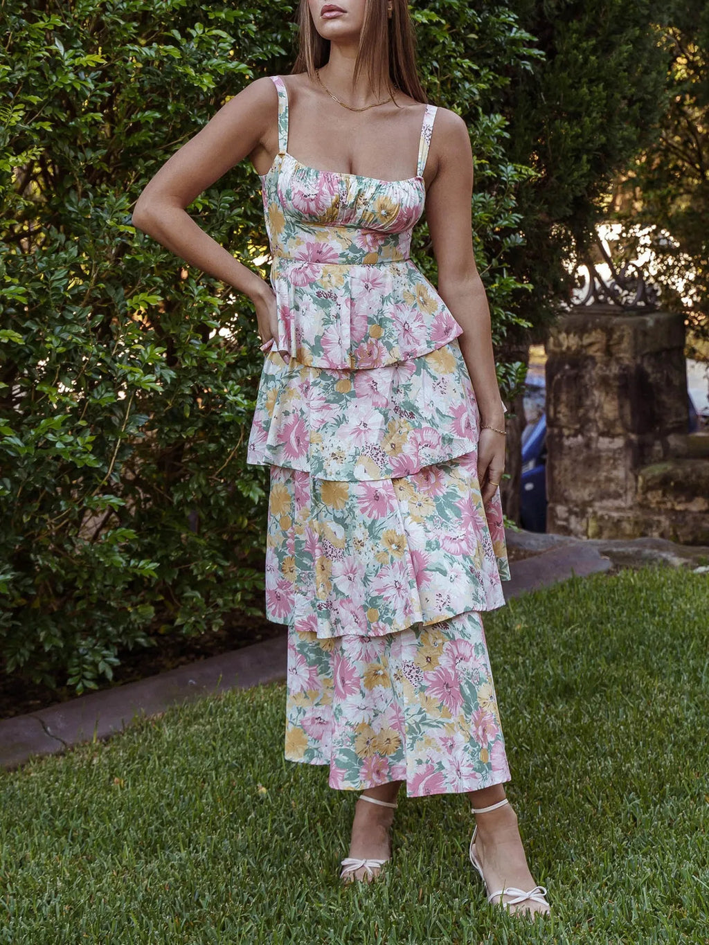 Floral Layered Ruffle Maxi Dress - product image 3