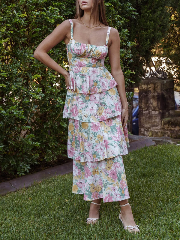 Floral Layered Ruffle Maxi Dress - product image 3