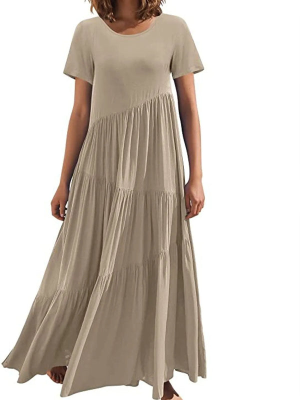 Round Neck Tiered Ruffle Maxi Dress - product image 6