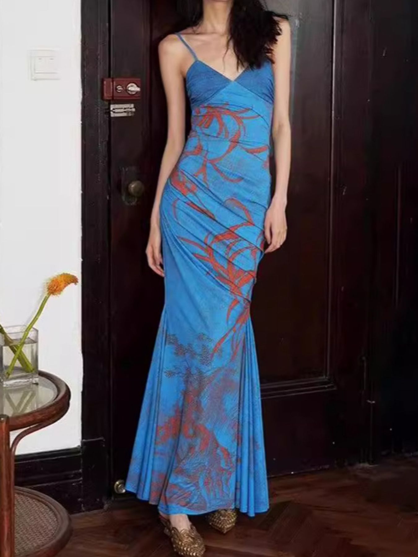 Printed Spaghetti Strap Maxi Dress - product image 8