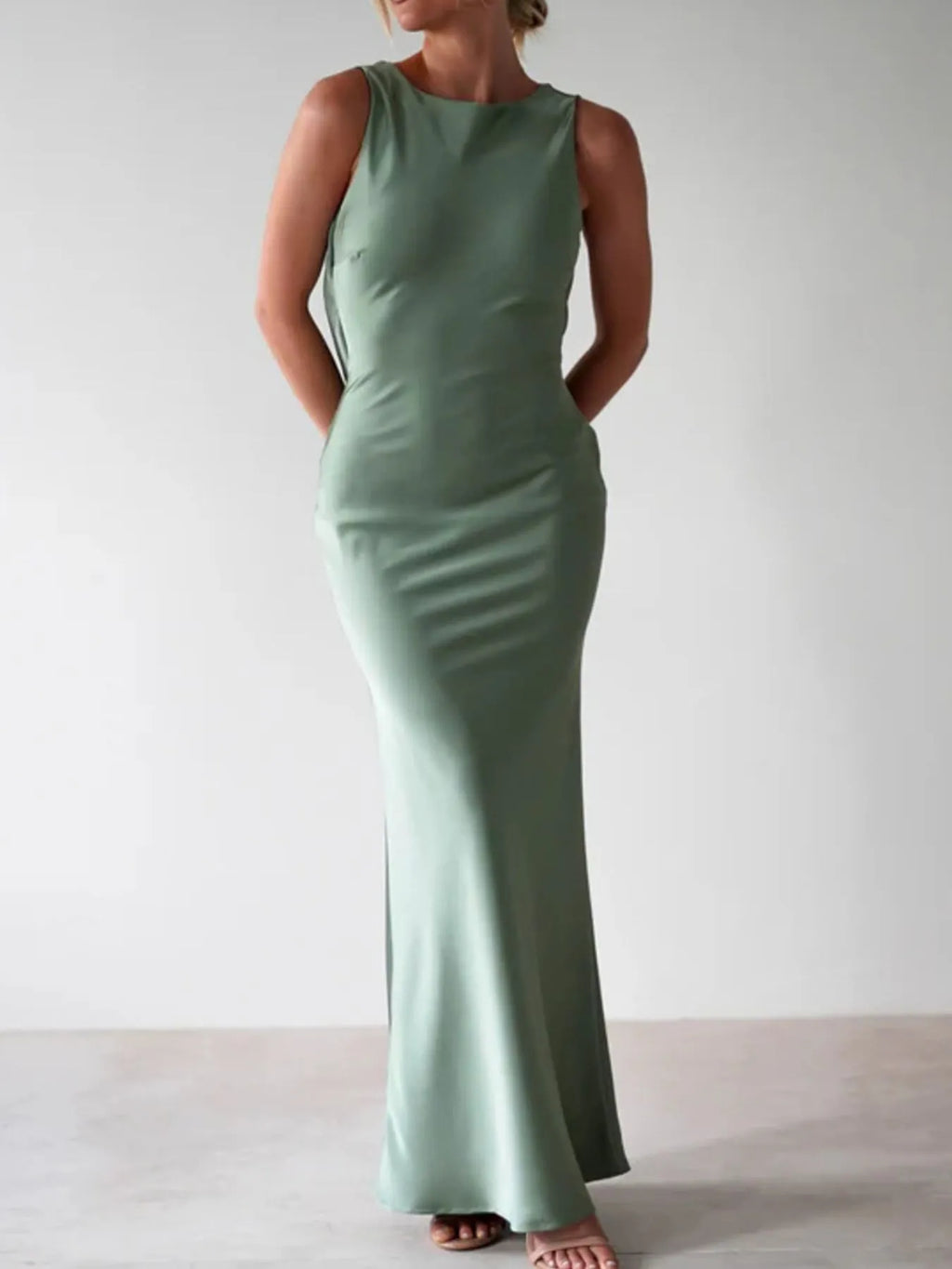 Satin Sleeveless Maxi Dress - product image 10