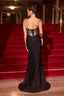 Stretch Satin Gala Dress w/ Sweetheart Neckline & Structural Corset Bodice CDCD390