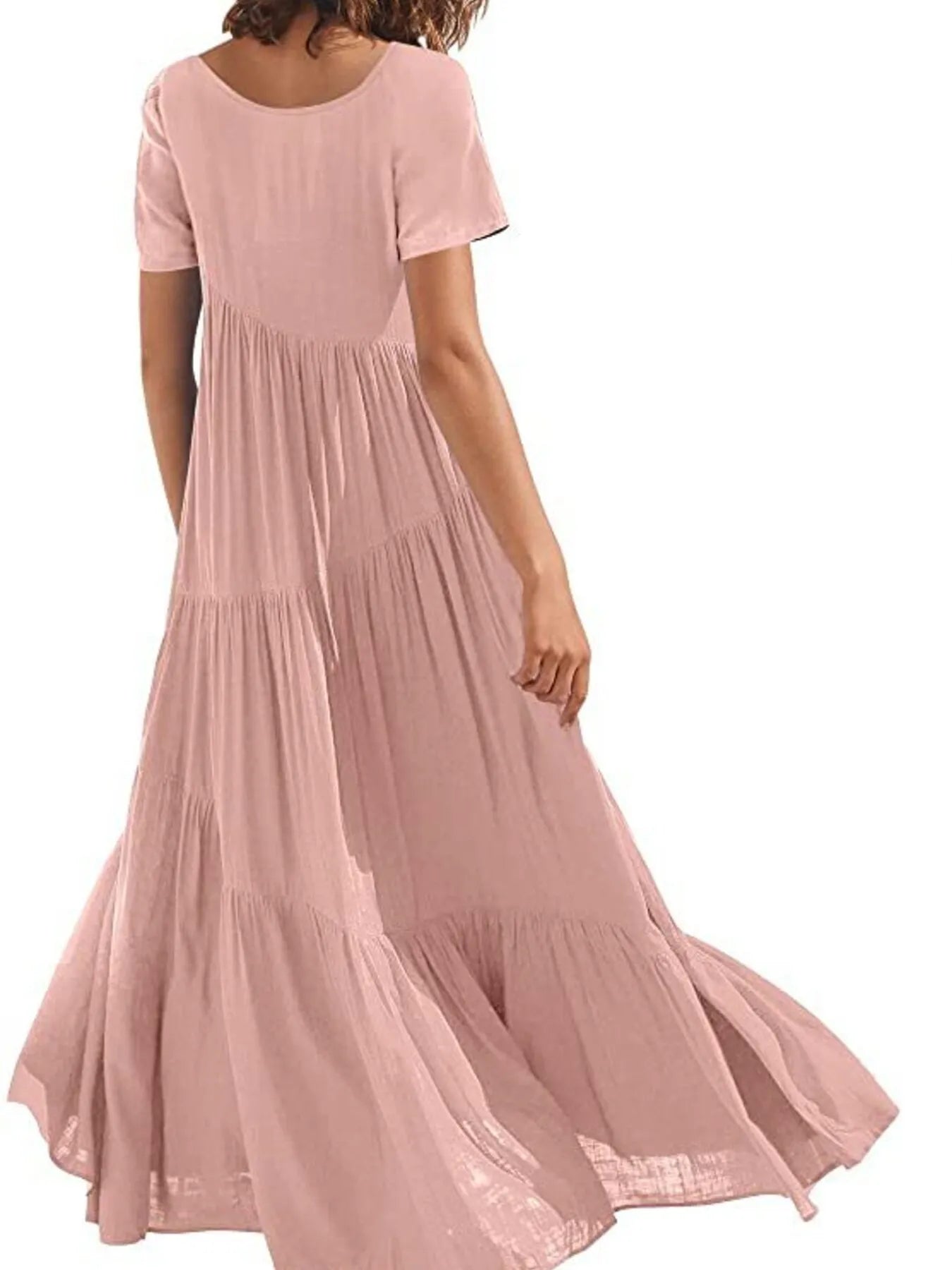 Round Neck Tiered Ruffle Maxi Dress - product image 23