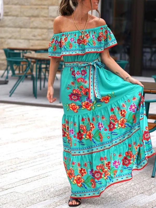 Floral Off Shoulder Ruffle Maxi Dress - product image 10