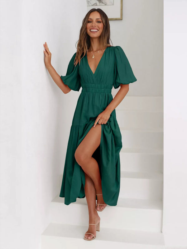Tiered Puff Sleeve Midi Dress - product image 10