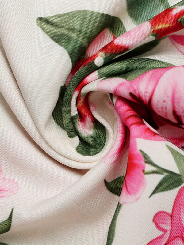 Floral Print V-Neck Midi Dress - product image 8