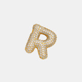 Gold-Plated Inlaid Zircon Letter Necklace