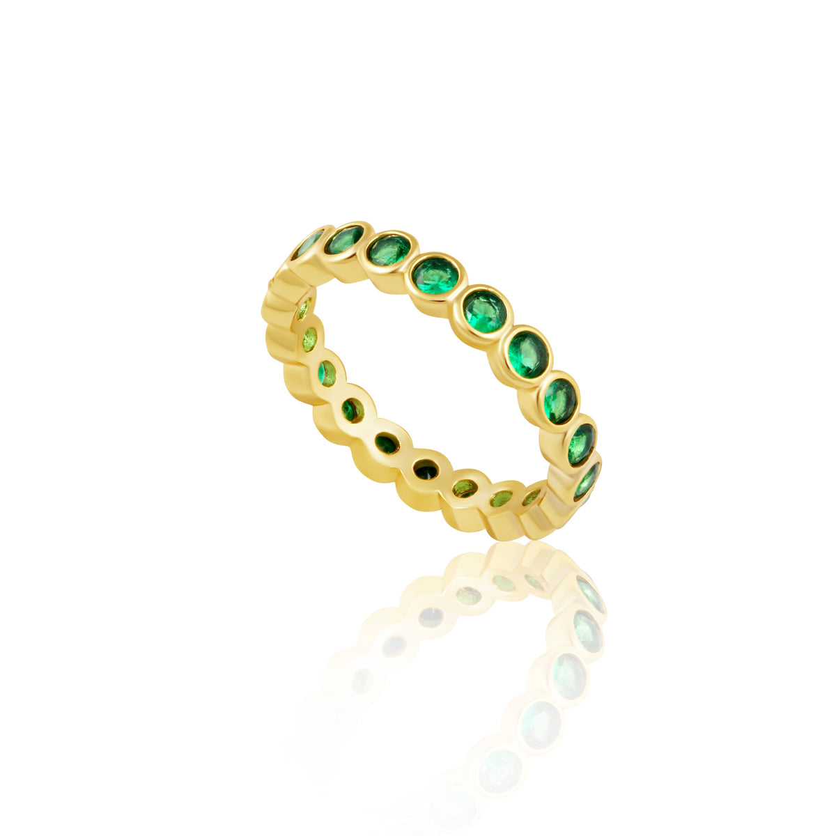 Celeste Eternity Ring - Emerald Main image