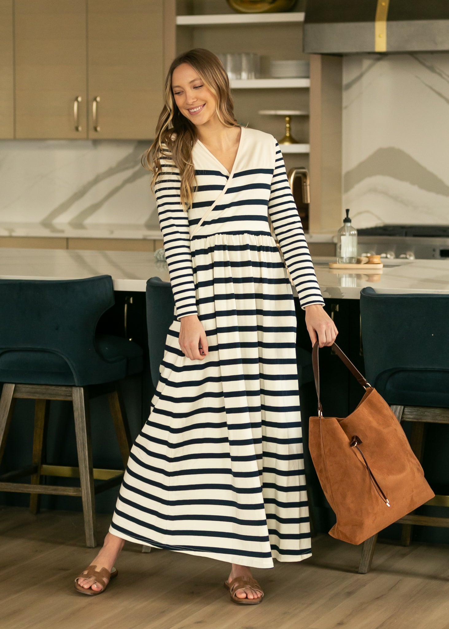 Inherit Maxi Dress Duo – Celeste Striped Knit Maxi Dress Main image