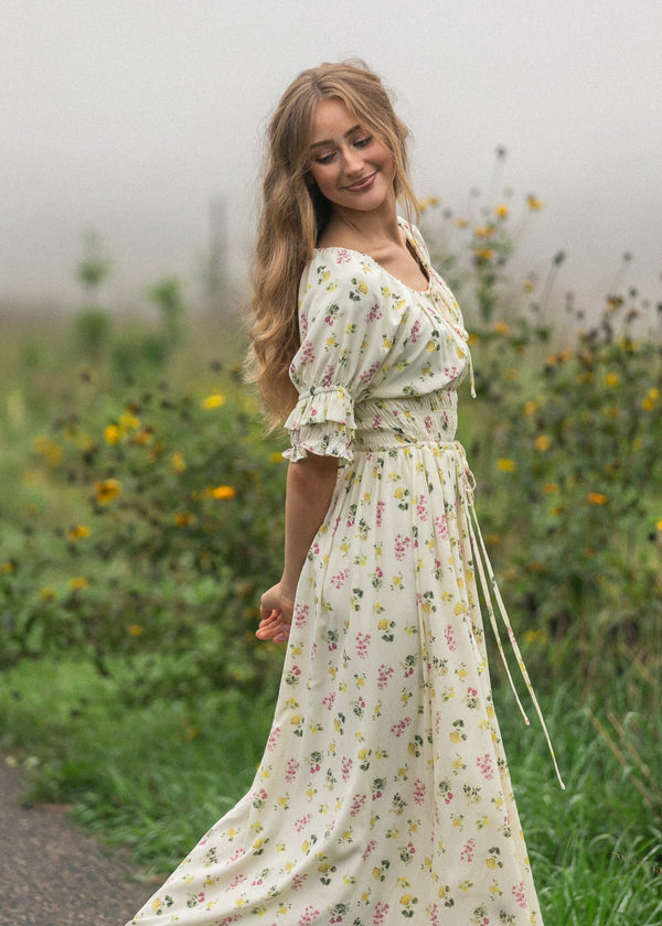 Celine Puff Sleeve Floral Maxi Dress - product image 12