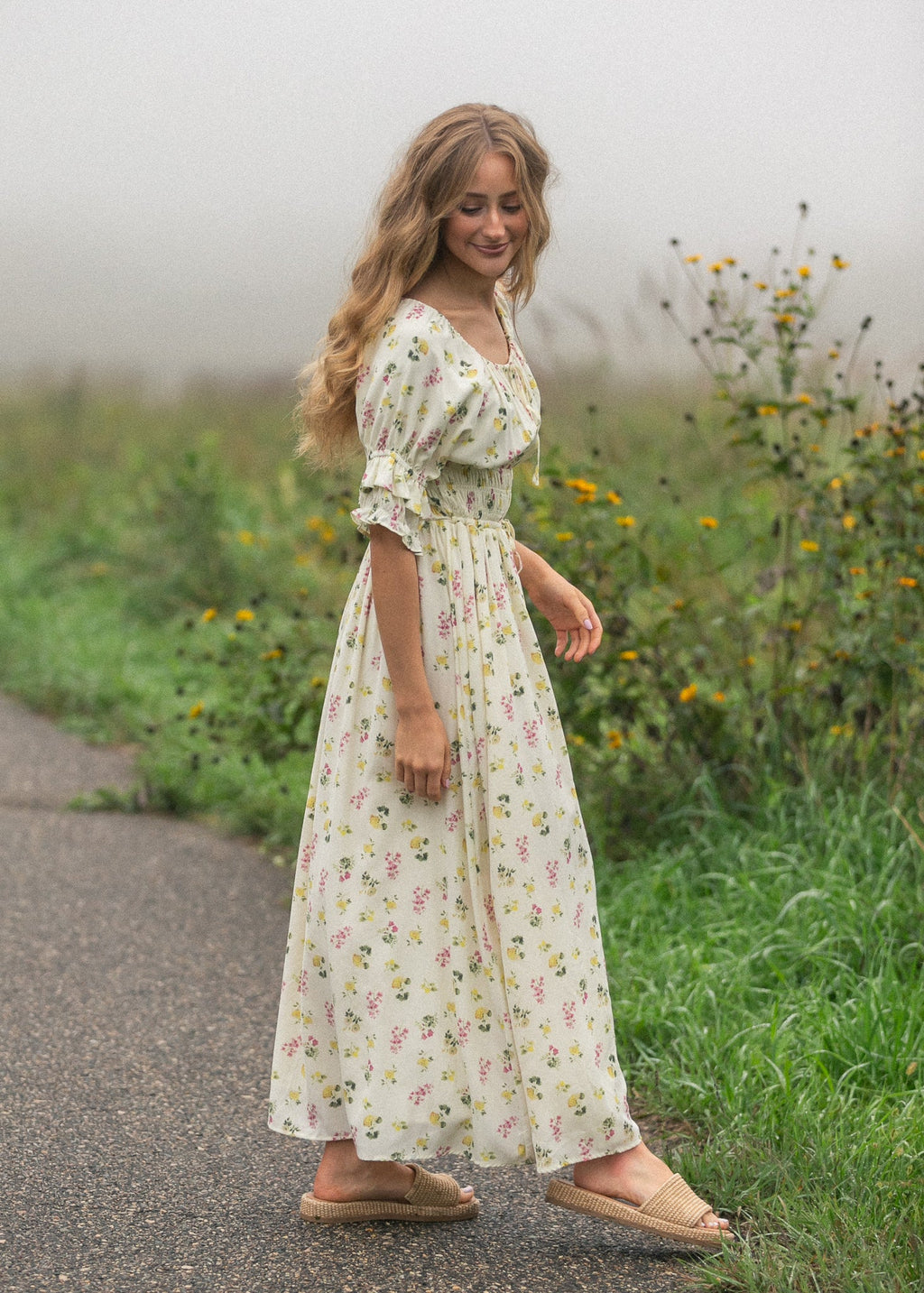 Celine Puff Sleeve Floral Maxi Dress - product image 19