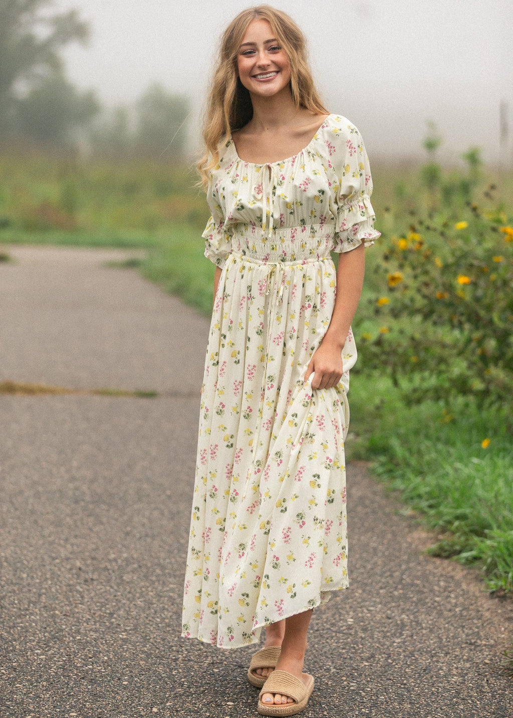 Celine Puff Sleeve Floral Maxi Dress - product image 10