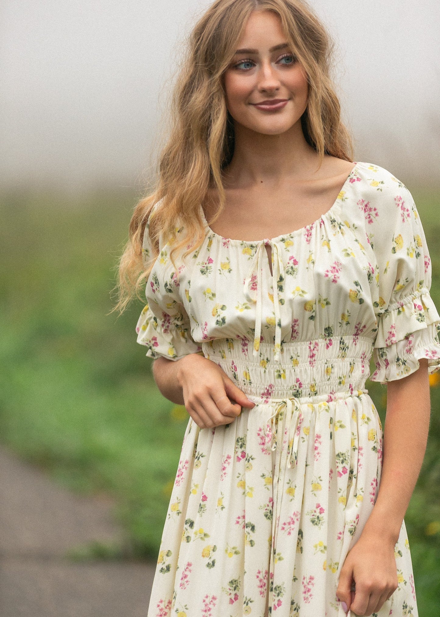 Celine Puff Sleeve Floral Maxi Dress - product image 13