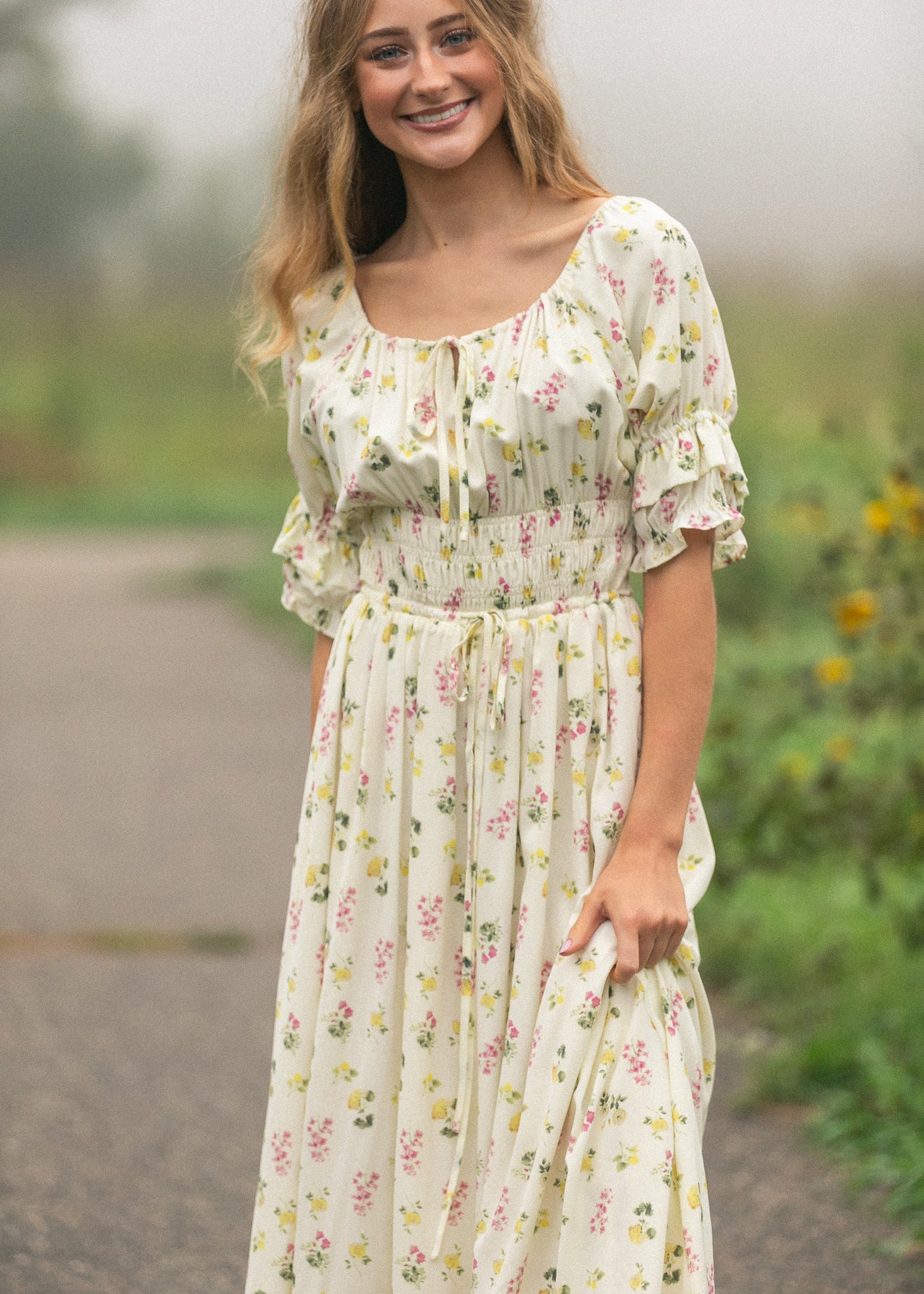 Celine Puff Sleeve Floral Maxi Dress - product image 11