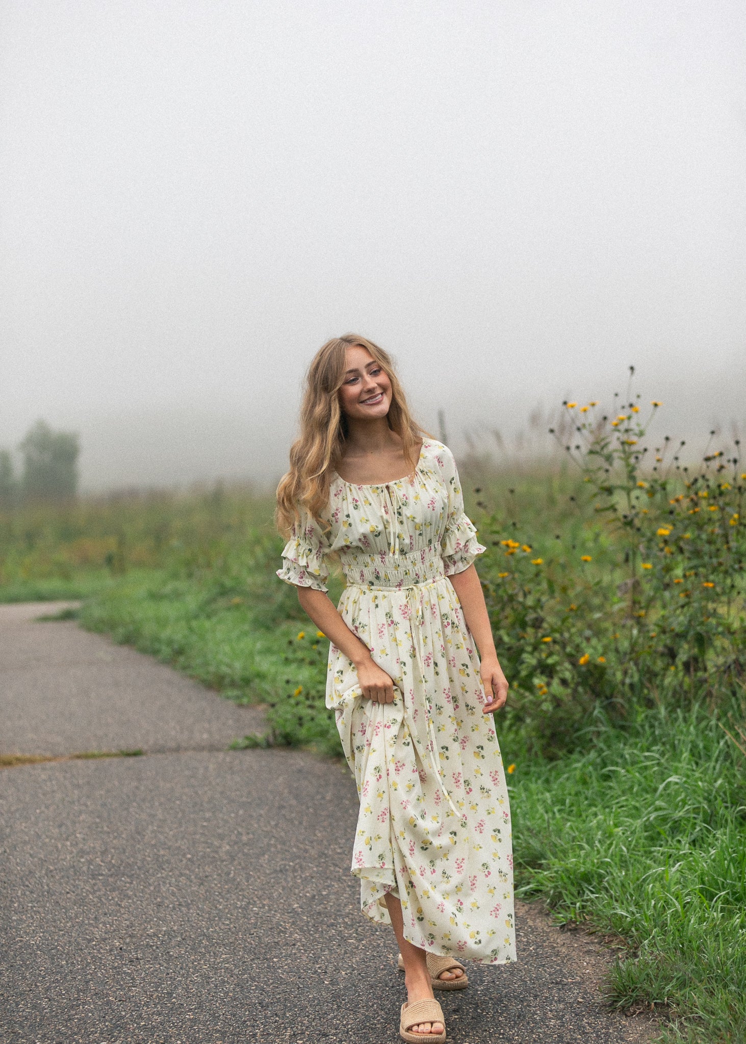 Celine Puff Sleeve Floral Maxi Dress - product image 7